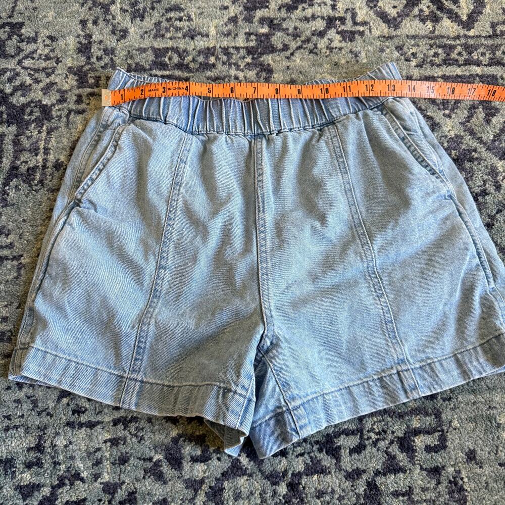 Madewell Denim Easy Pull-On Shorts in Rathmore Wash Preppy Summer Sz XS Pockets - Picture 10 of 11